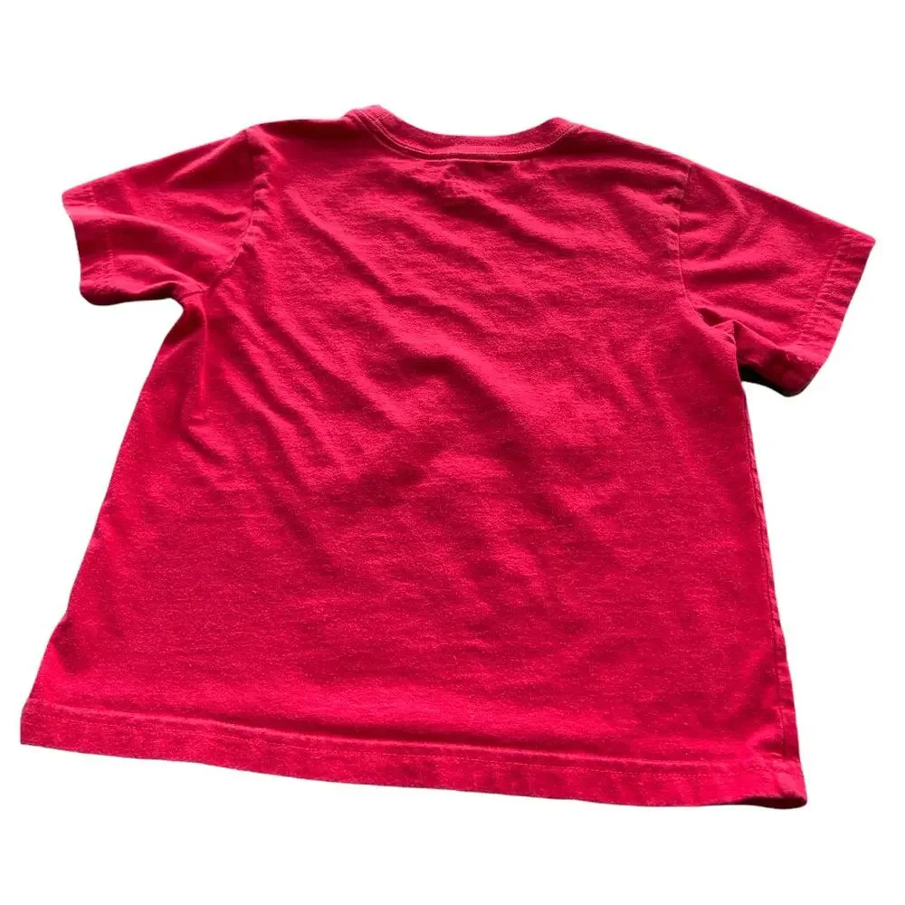 The Children's Place Boys Shirt Size XS 4 Red Navy Blue Just Sayin' Short Sleeve